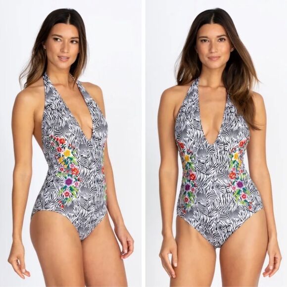 NWTs Johnny Was Spring Halter Embroidered One Piece Size Small - Picture 2 of 6
